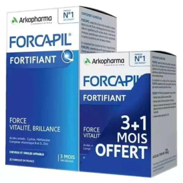 Arkopharma Forcapil Fortifiant Cheveux et Ongles – 180 Gélules