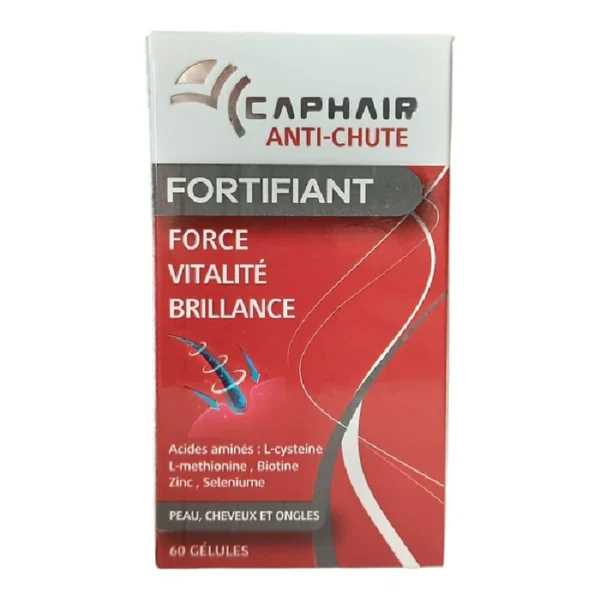 CapHair Fortifiant Anti-Chute Force, Vitalité et Brillance – 60 Gélules