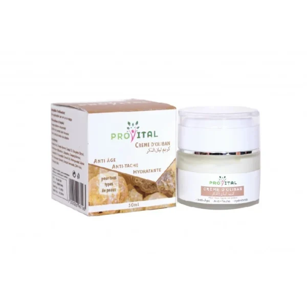 ProVital Crème d’Oliban Anti-Âge, Anti-Taches et Hydratante – 50ml